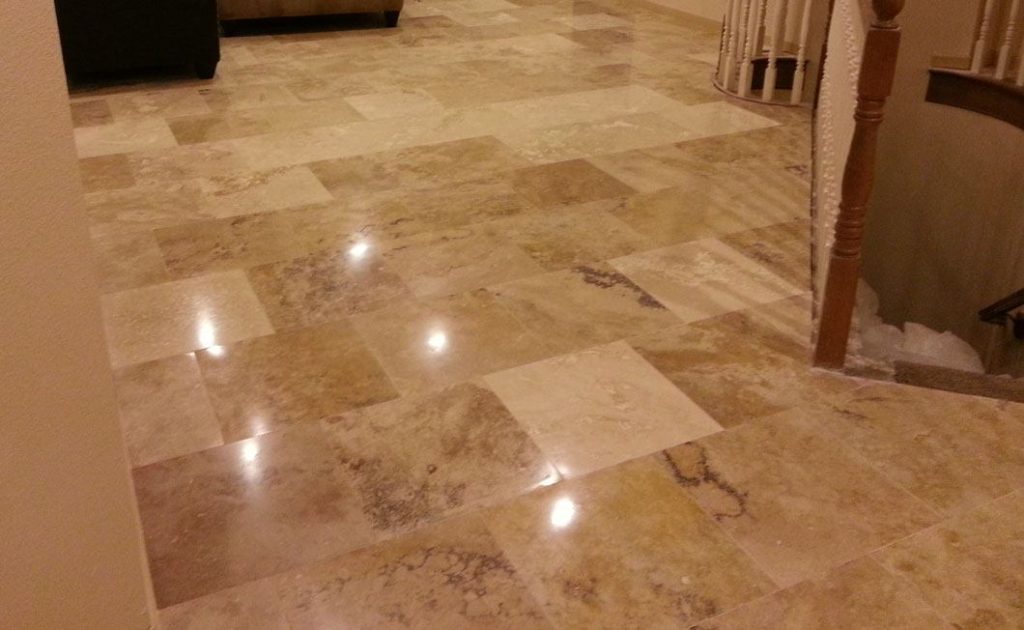 Travertine Floor After Restoration