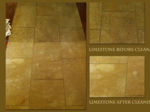 limestone before and after cleaning