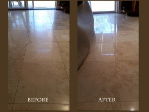 travertine honed cleaned before after