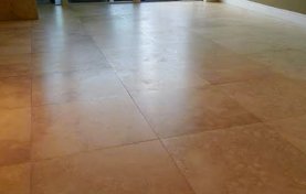 Travertine Floor Restored to Like New