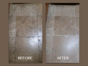 Travertine Cleaning, Honing, and Filling