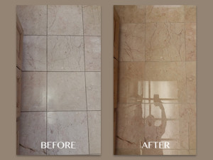 Before and After Marble Floor