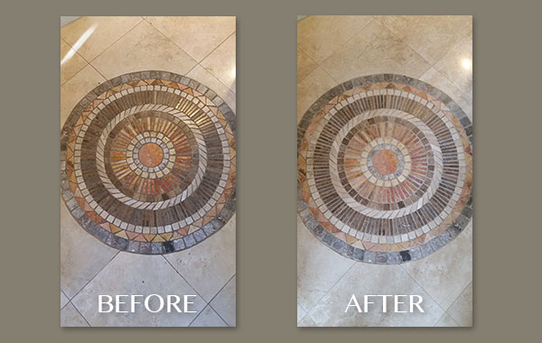 Cleaning Medallion on Travertine