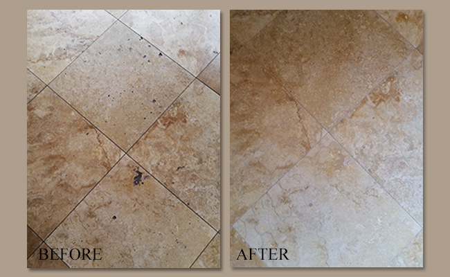 gold travertine floor cleaning sealing