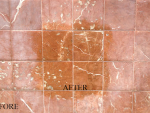 marble hard water stains removed