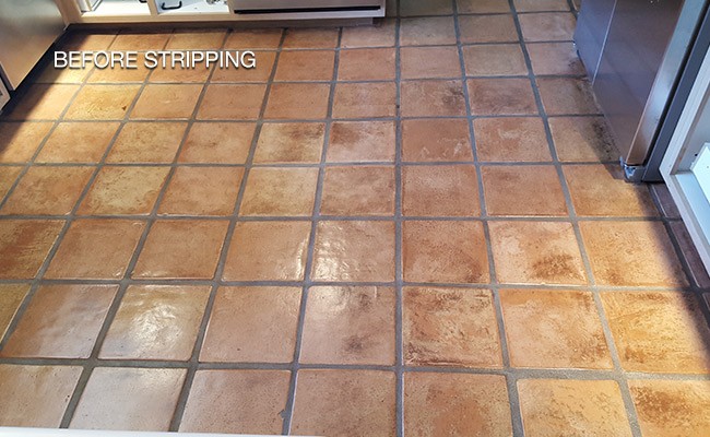 Mexican Pavers A K Saltillo Cleaned, Can You Stain Mexican Tile