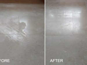 Before and After Etched Travertine