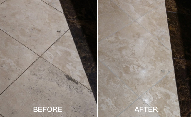 Before and After Travertine