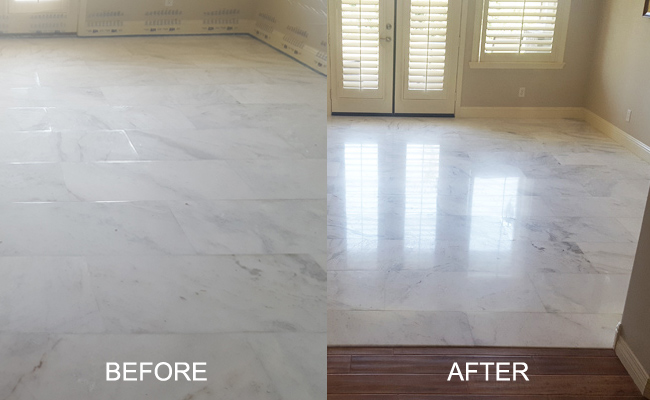 Marble Floor Before and After