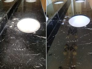 Natural Stone Vanity Before and After