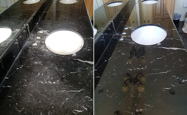 Natural Stone Vanity Before and After