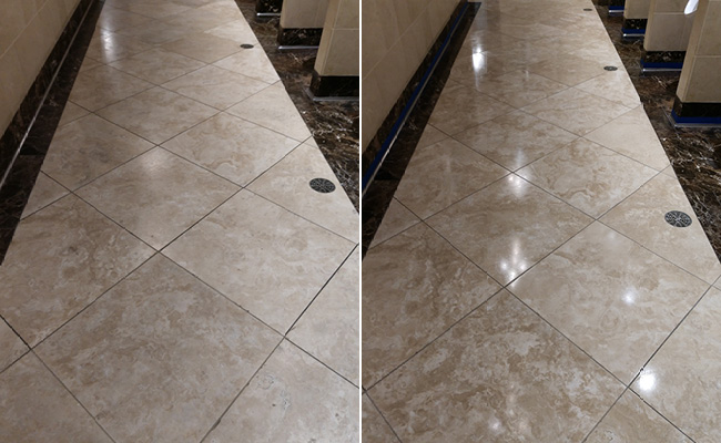 Travertine Floor Before and After