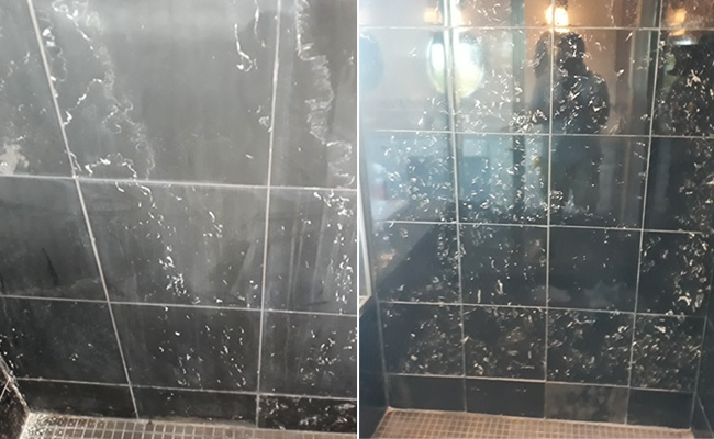 Marble Shower Before and After