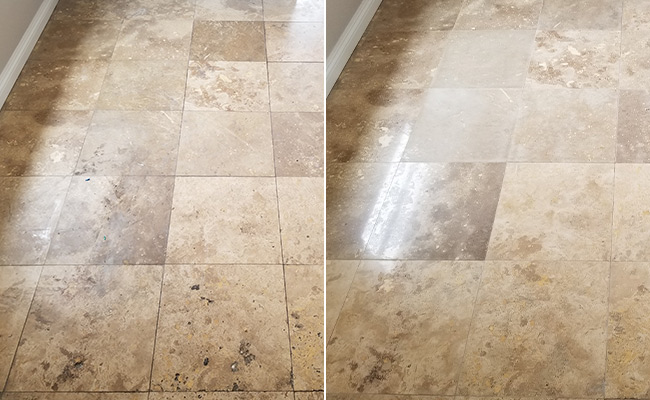 Travertine Before and After