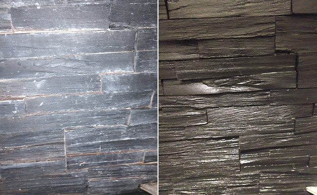 Slate Shower Before and After