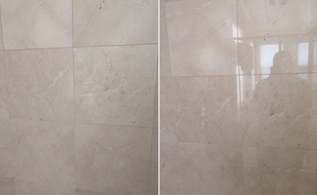 Marble Shower Before and After