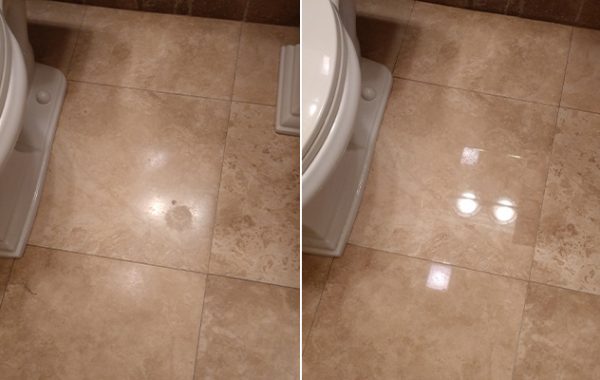 Bathroom Floor Etch Damage Erased