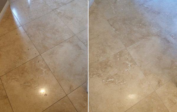 Travertine Holes Filled and Repaired