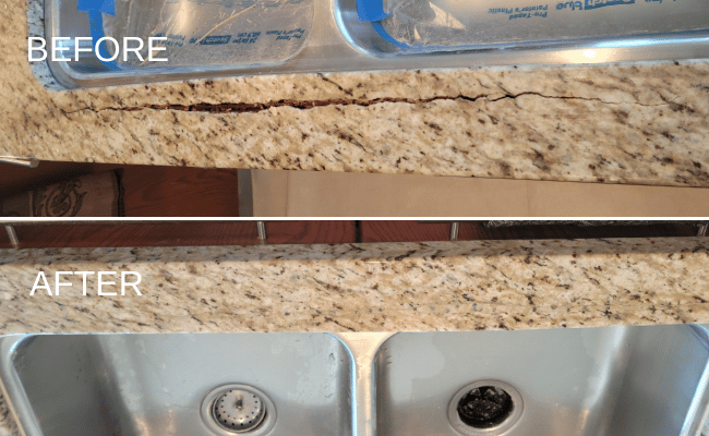 F granite crack repair