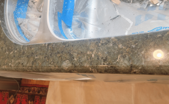 Granite crack repaired seamlessly